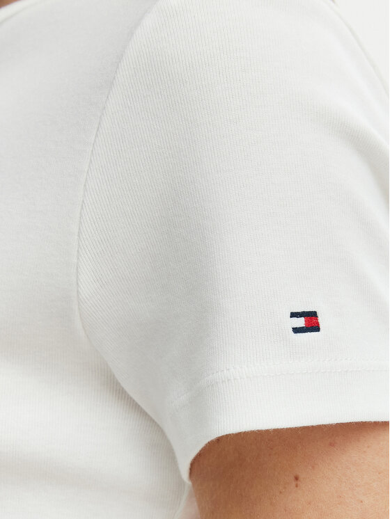 Tommy Hilfiger Tommy Hilfiger Camiseta WW0WW49250 Écru Slim Fit