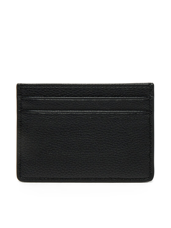 BOSS Чохол для кредиток BOSS Grained faux-leather card holder with signature details 50536513 Чорний