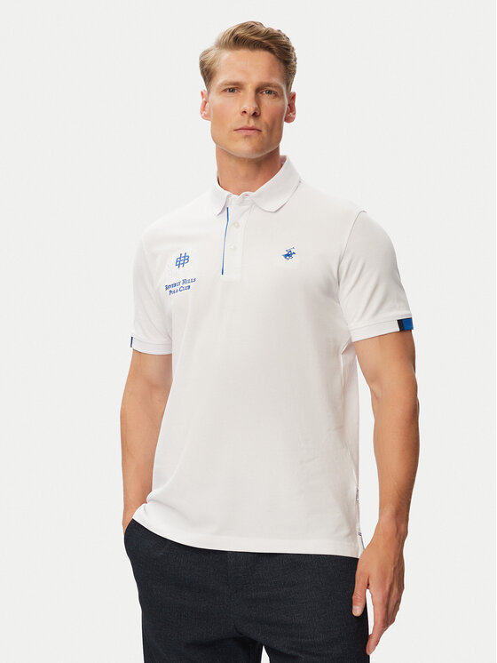 Beverly Hills Polo Club Beverly Hills Polo Club Поло P-SS26M-P2770 Білий Regular Fit