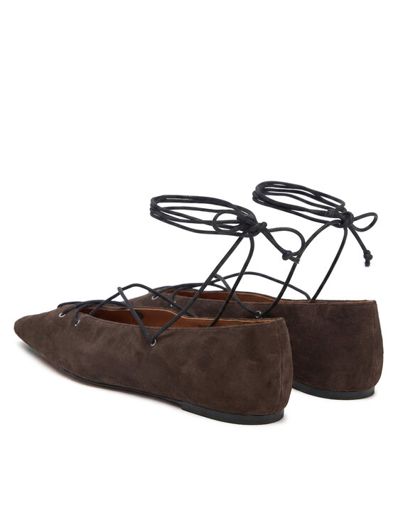 Polo Ralph Lauren Balerini Polo Ralph Lauren Suede Lace-Up Pointed Ballet Flat 818P15775001 Maro