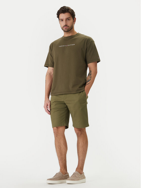 Tommy Hilfiger Tommy Hilfiger Camiseta UM0UM03643 Caqui Regular Fit