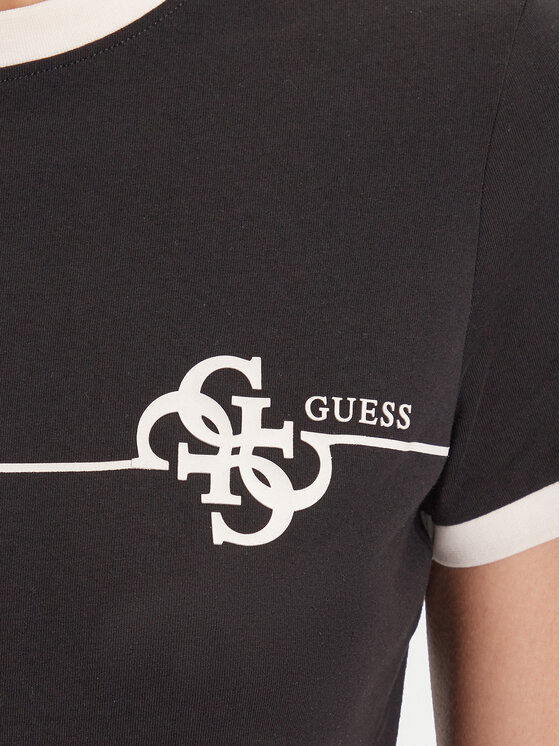 Guess Guess Футболка V5YI01 J1314 Чорний Regular Fit
