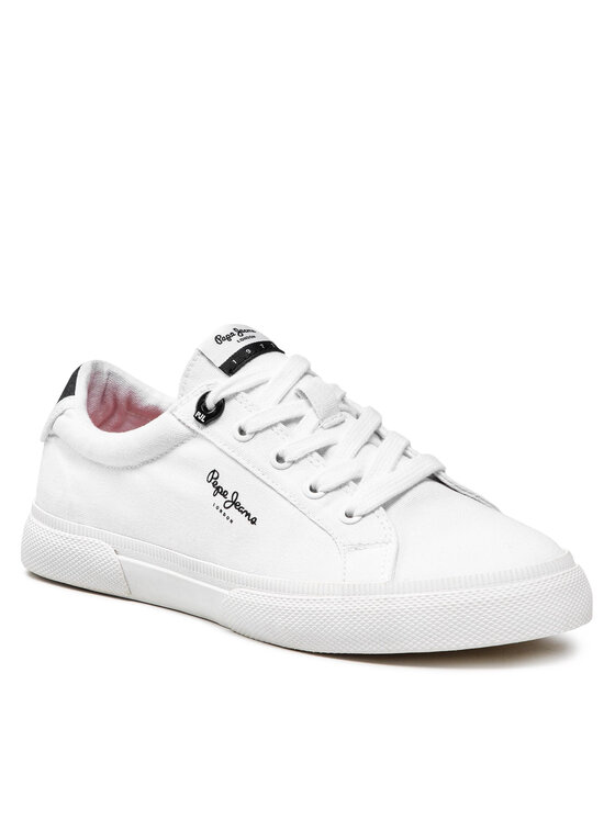 Pepe Jeans Гуменки Pepe Jeans Kenton Basic Woman PLS30990 Бял