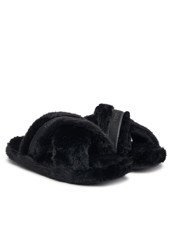 Tommy Hilfiger Papucs Tommy Hilfiger Th Feminine House Shoes FW0FW09615 Fekete
