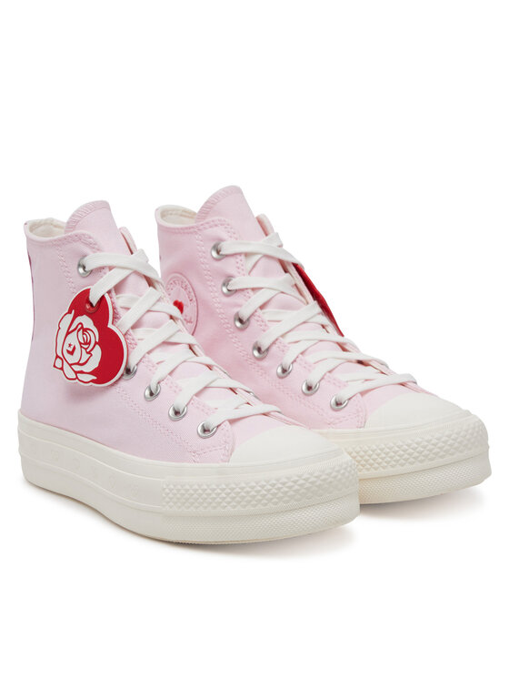 Converse Кеди Converse Chuck Taylor All Star Lift Platform Hearts A13652C Рожевий