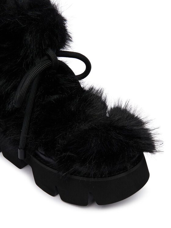 United Nude Śniegowce United Nude Stomper Fur Boot 1104801120 Czarny