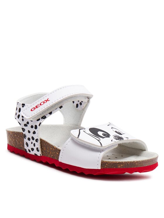 Geox Basutės Geox B Sandal Chalki Girl B452RB 0003W C0404 S Balta