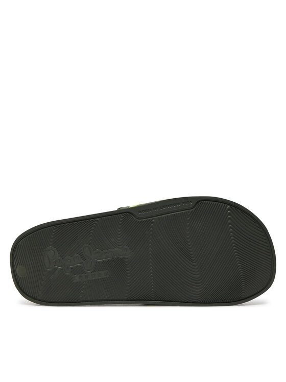 Pepe Jeans Şlapi Pepe Jeans Slider Logo B PBS70054 Kaki