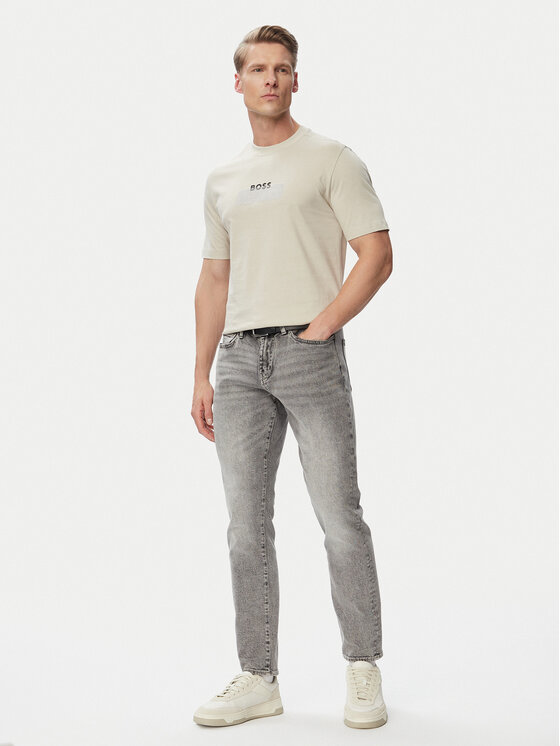 BOSS BOSS Camiseta Logo Tape 50566606 Beis Regular Fit