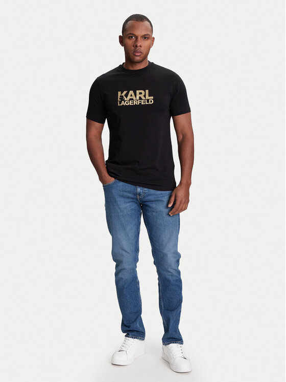 KARL LAGERFELD KARL LAGERFELD Póló 755087 553235 Fekete Regular Fit