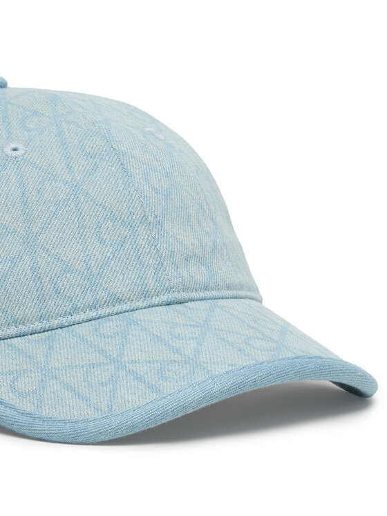 Calvin Klein Шапка с козирка Calvin Klein Denim Emblem Burnout LV04F5042G Светлосиньо