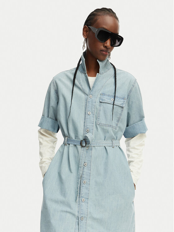 G-STAR G-Star Raw Φόρεμα τζιν D28853-E356 Ανοιχτό μπλε Regular Fit