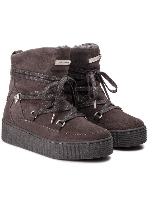 Tommy Hilfiger Kotníková obuv Tommy Hilfiger Cozy Warmlined Suede FW0FW03437 Šedá
