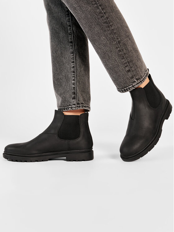 Geox Kotníková obuv s elastickým prvkem Geox U Andalo A U16DDA-00045 C9999 Černá