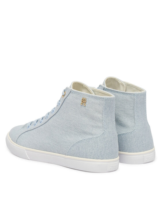 Tommy Hilfiger Sneakersy Tommy Hilfiger Th Chic Low Profile Mid Cut FW0FW09356 Světle modrá