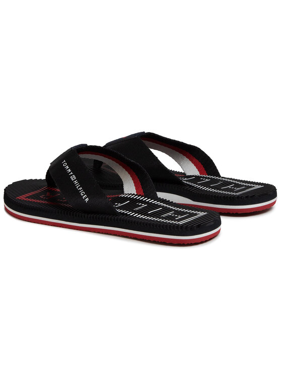 Tommy Hilfiger Flip-flops Tommy Hilfiger Massage Footbed Th Beach Sandal FM0FM02695 Sötétkék