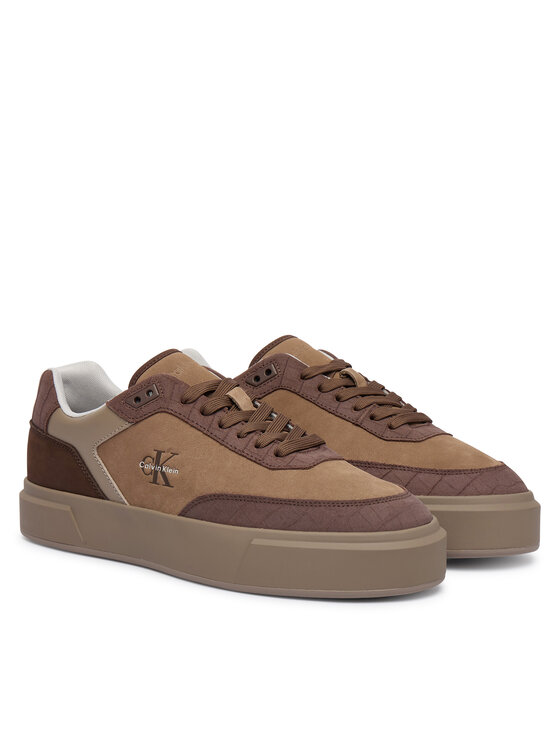 Calvin Klein Laisvalaikio batai Calvin Klein Prime Cupsole Laceup Nu-Su Croc HM0HM02450 Ruda