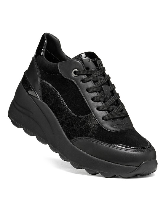 Geox Сникърси Geox D Spherica Ec13 D65WAB 2285 C9999 Черен