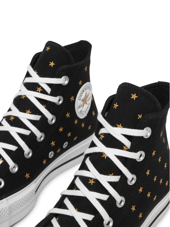 Converse Кеди Converse Chuck Taylor All Star Lift Platform Embroidered Stars A16113C Чорний