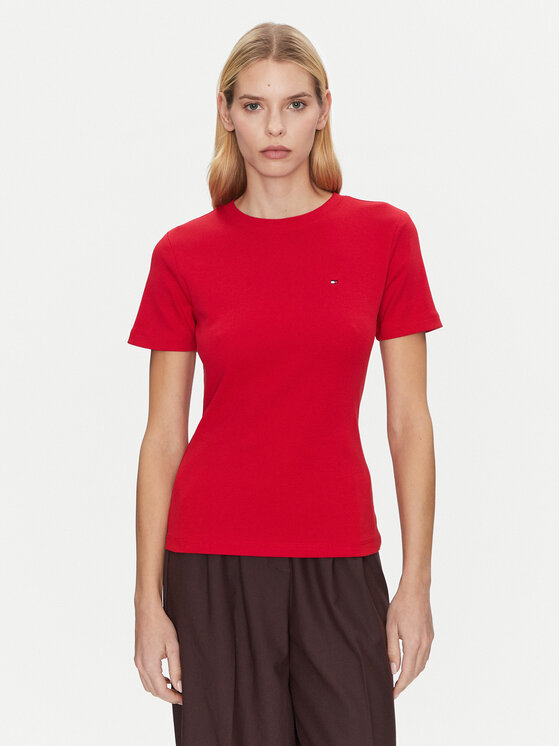 Tommy Hilfiger Tommy Hilfiger T-shirt New Cody WW0WW40587 Rosso Slim Fit