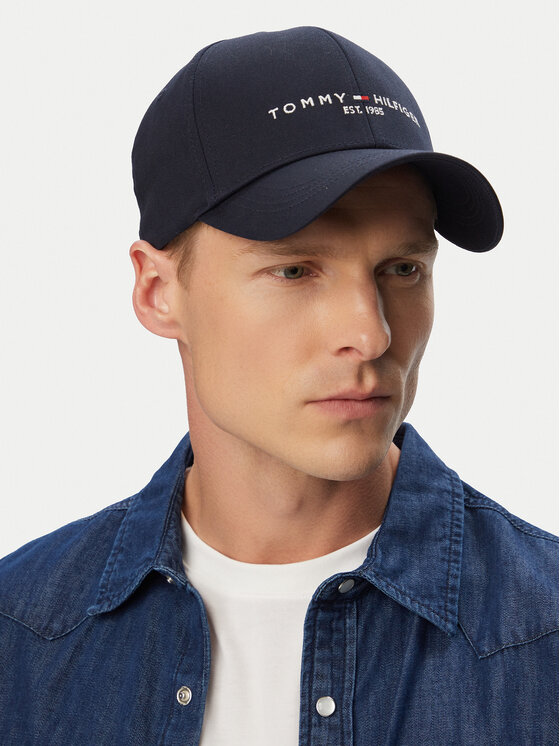 Tommy Hilfiger Czapka z daszkiem Tommy Hilfiger Th Established Cap AM0AM07352 Granatowy