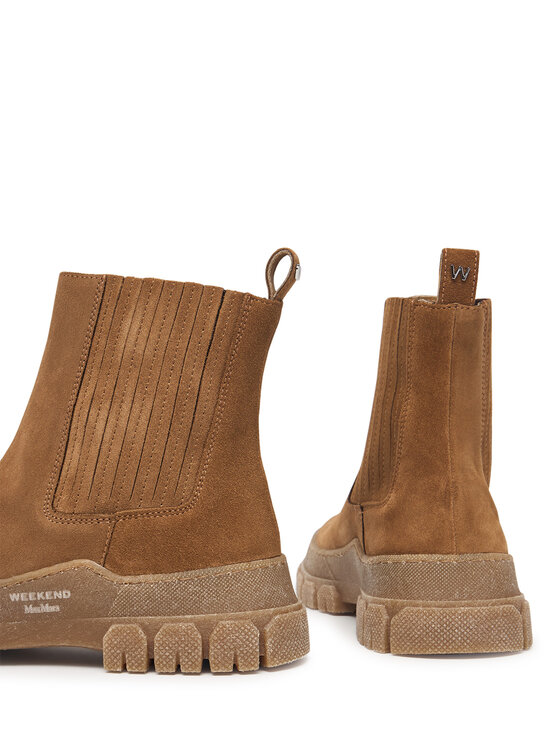 Weekend Max Mara Īsie zābaki Weekend Max Mara Genepi 2625796075 Gaiši brūna