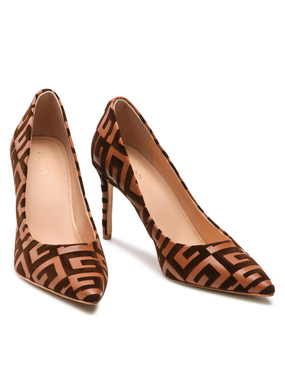 Guess Pantofi cu toc subțire Guess Piera FL7PR3 FAL08 Maro