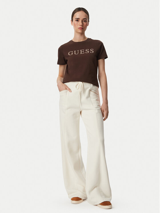Guess Guess Camiseta V6RI20 J1314 Marrón Regular Fit