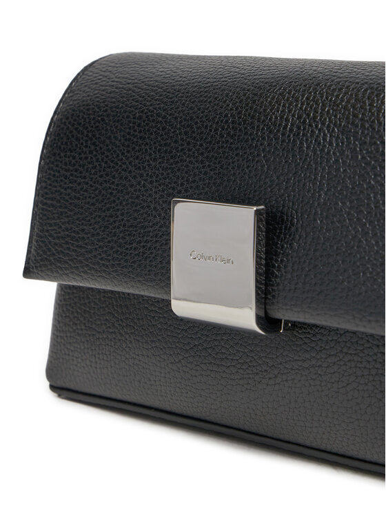 Calvin Klein Borsetta Calvin Klein Ck Plaque Sm Crossbody W/Chain K60K612785 Nero