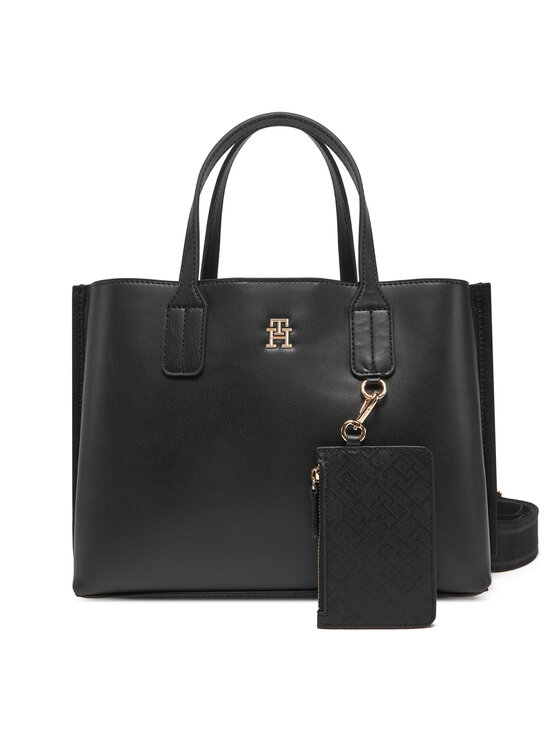 Tommy Hilfiger Bolso Tommy Hilfiger Th Distinct Mini Tote AW0AW17192 Negro