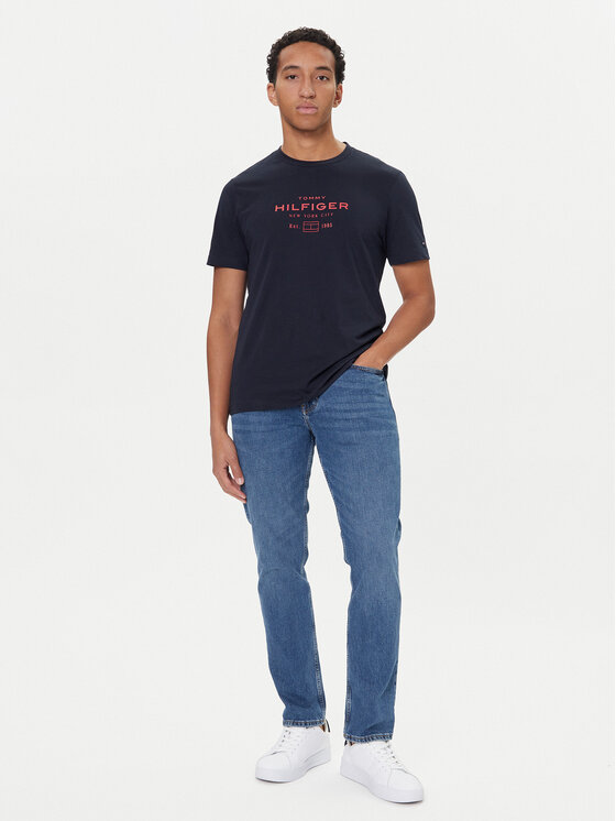 Tommy Hilfiger Tommy Hilfiger Camiseta Stack Graphic MW0MW40002 Azul marino Regular Fit