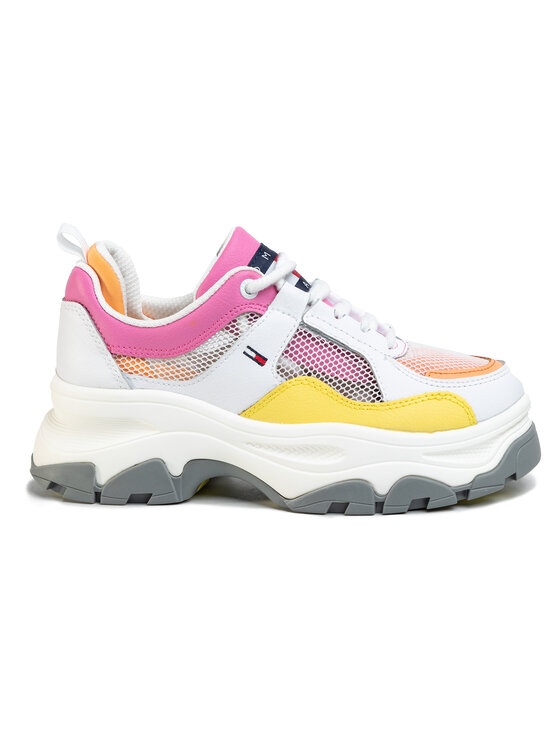 Tommy Jeans Superge Tommy Jeans Recycled Mesh Flatform Shoe EN0EN00808 Bela