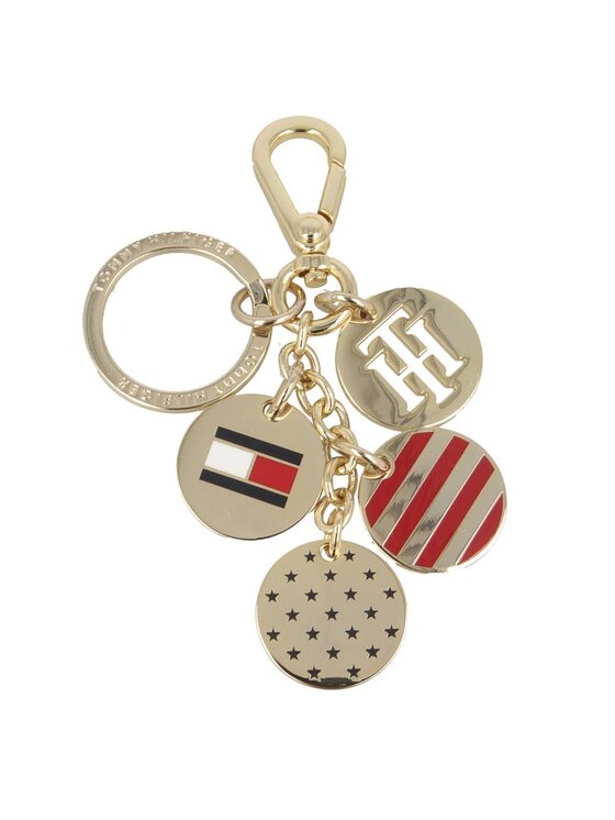 Tommy Hilfiger Brelok Tommy Hilfiger Stars & Stripes Keyfob AW0AW03119 Złoty