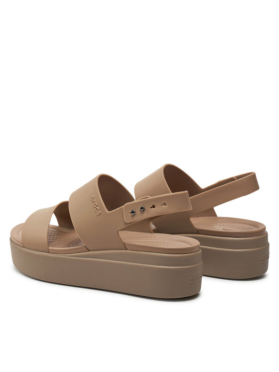 Crocs Босоніжки Crocs Brooklyn Low Wedge W 206453 Бежевий