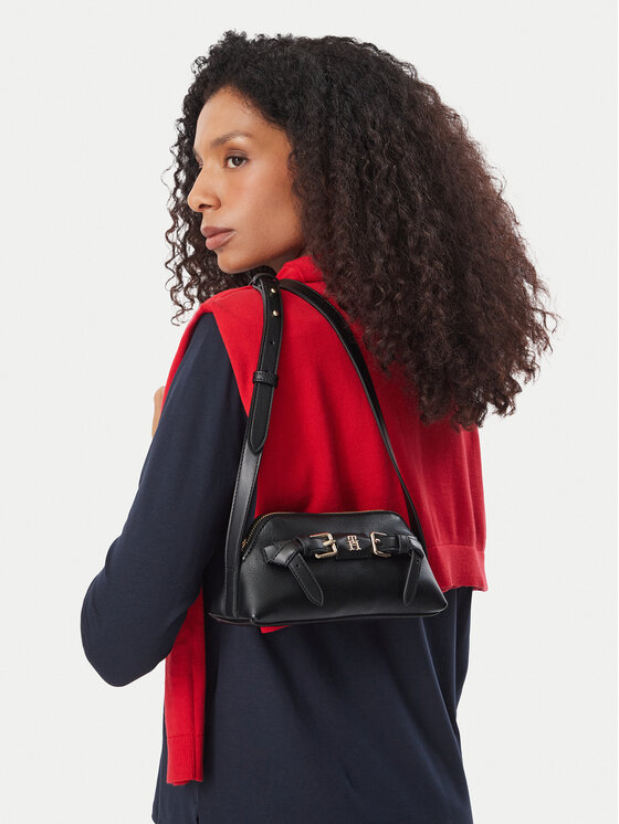 Tommy Hilfiger Bolso Tommy Hilfiger Th Buckle Micro Crossover AW0AW19511 Negro