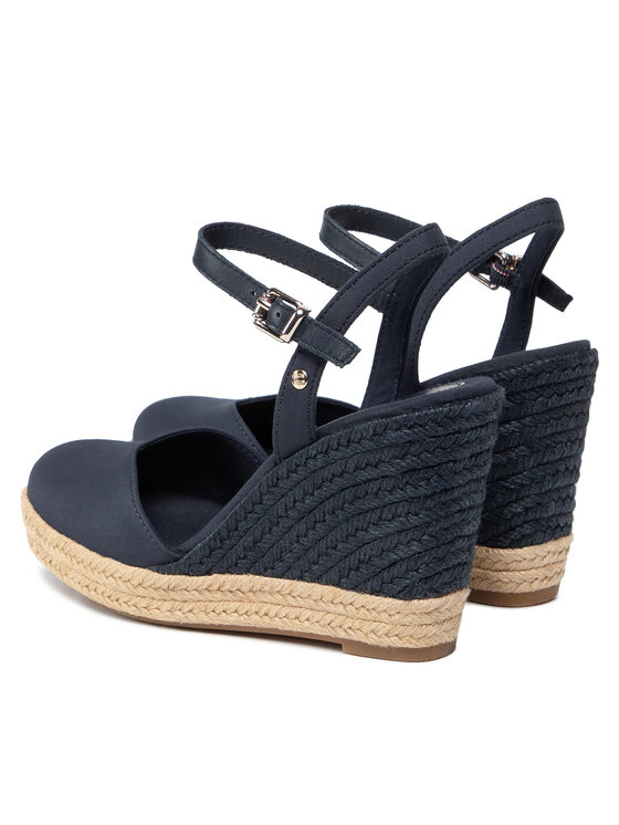 Tommy Hilfiger Espadrilės Tommy Hilfiger Basic Closed Toe High Wedge FW0FW04786 Tamsiai mėlyna