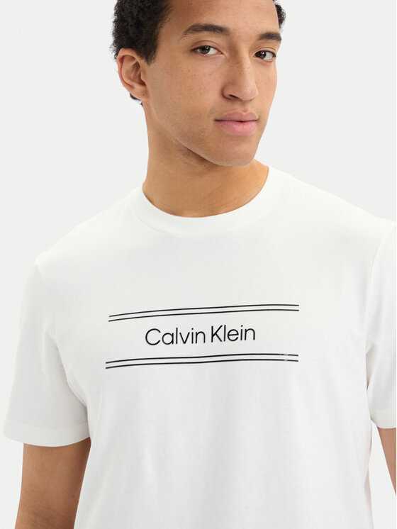 Calvin Klein Calvin Klein Camiseta SS 20s EU LV04LG813G Blanco Regular Fit