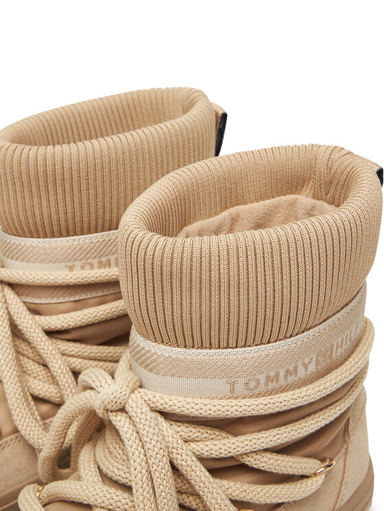 Tommy Hilfiger Stivali da neve Tommy Hilfiger Tommytech Logotape Snowboot Warm FW0FW08998 Beige