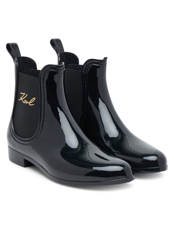 KARL LAGERFELD Cizme de cauciuc KARL LAGERFELD Kalosh II KL94775 Negru