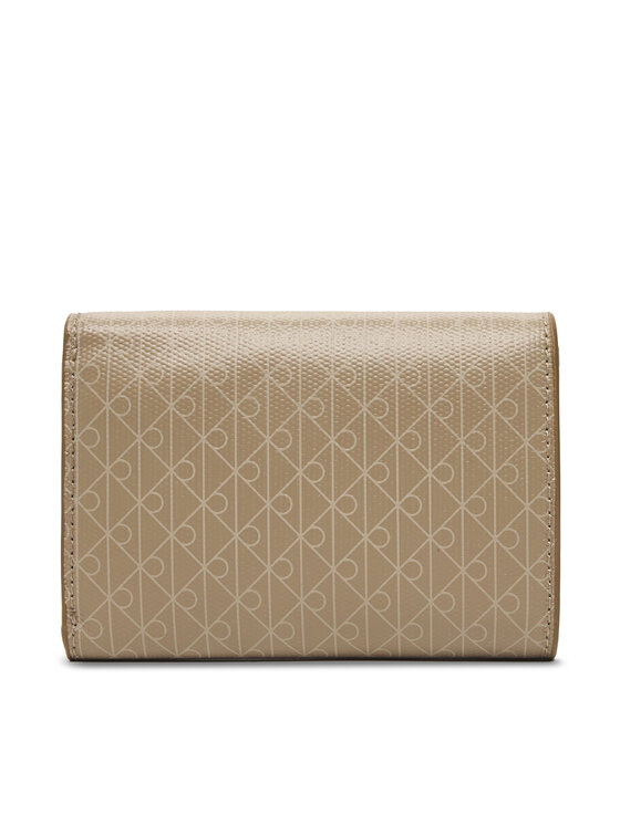 Calvin Klein Cartera Calvin Klein Emblem Aop Trifold W/ Zip Pocket LV04F1118G Beis