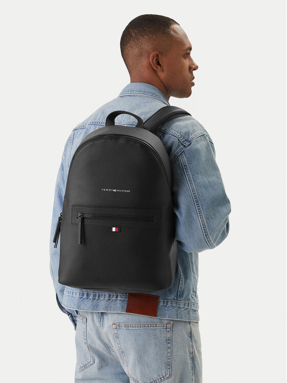 Tommy Hilfiger Mugursoma Tommy Hilfiger Essential Pu Backpack AM0AM09503 Melns