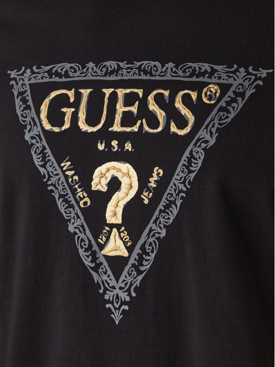 Guess Guess Camiseta M6RI15 I3Z14 Negro Regular Fit