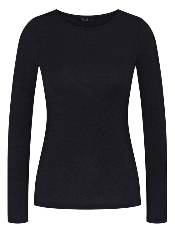 Triumph Triumph Pizsamablúz Beauty Layers 10225656 Fekete Slim Fit