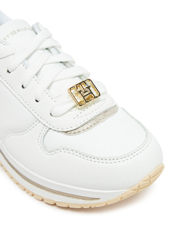 Tommy Hilfiger Snīkeri Tommy Hilfiger Low Cut Lace-Up Sneaker T3A9-33765-1355 M Balts