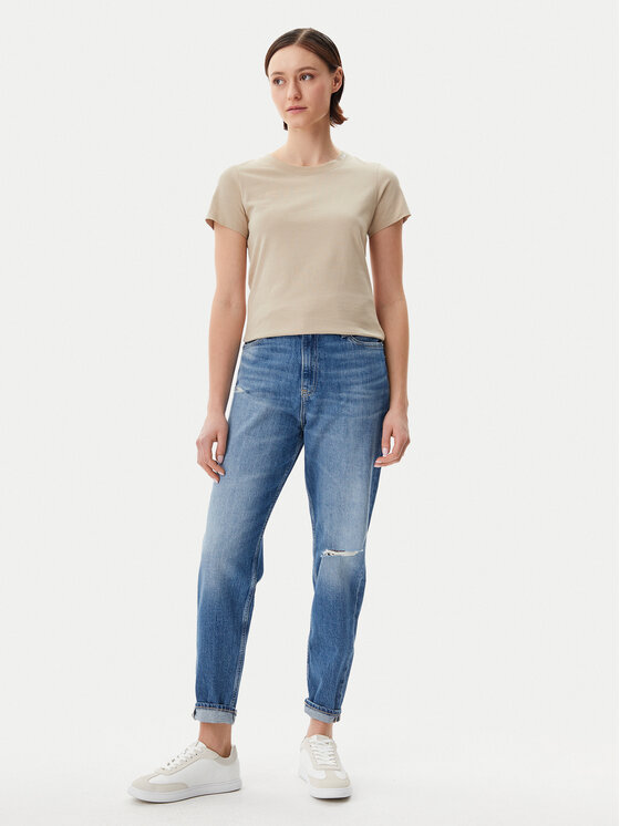 Calvin Klein Jeans Calvin Klein Jeans T-shirt Logo J20J225540 Beige Regular Fit
