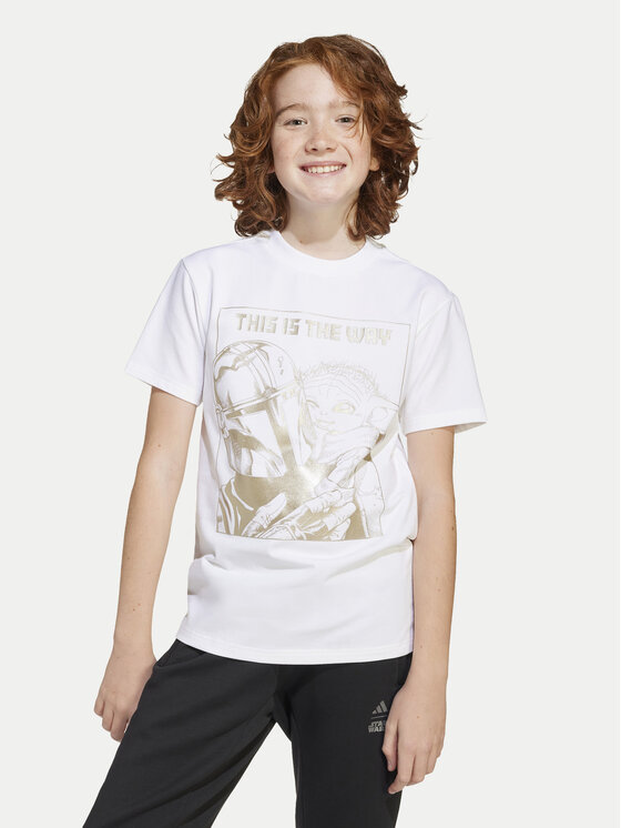 adidas adidas Футболка Star Wars The Mandalorian™ JF3637 Білий Regular Fit
