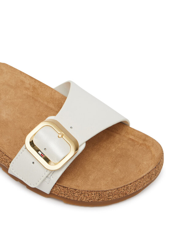 Tommy Hilfiger Natikači Tommy Hilfiger Cork Footbed Slip-On FW0FW09344 Bela