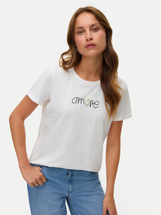 Vero Moda Vero Moda Camiseta Ikami 10340181 Blanco Regular Fit