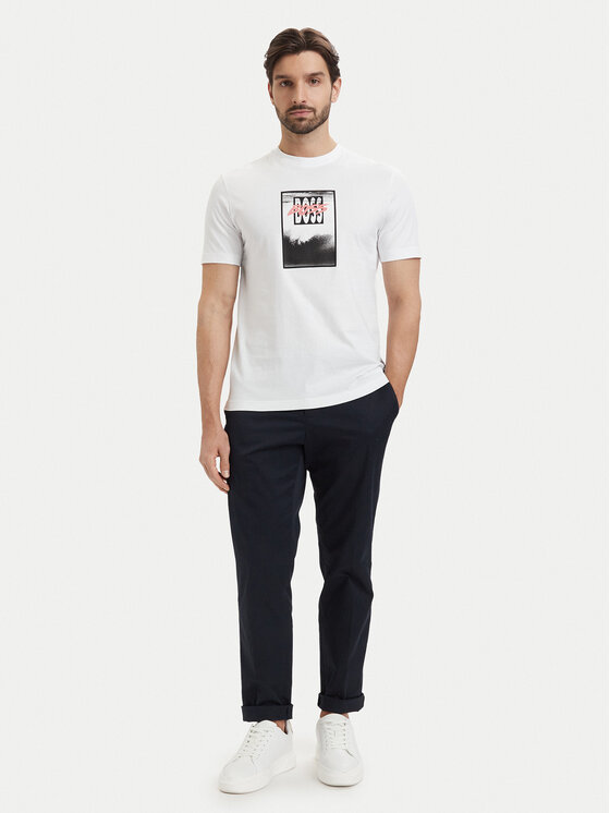 BOSS BOSS Camiseta 50561846 Blanco Regular Fit