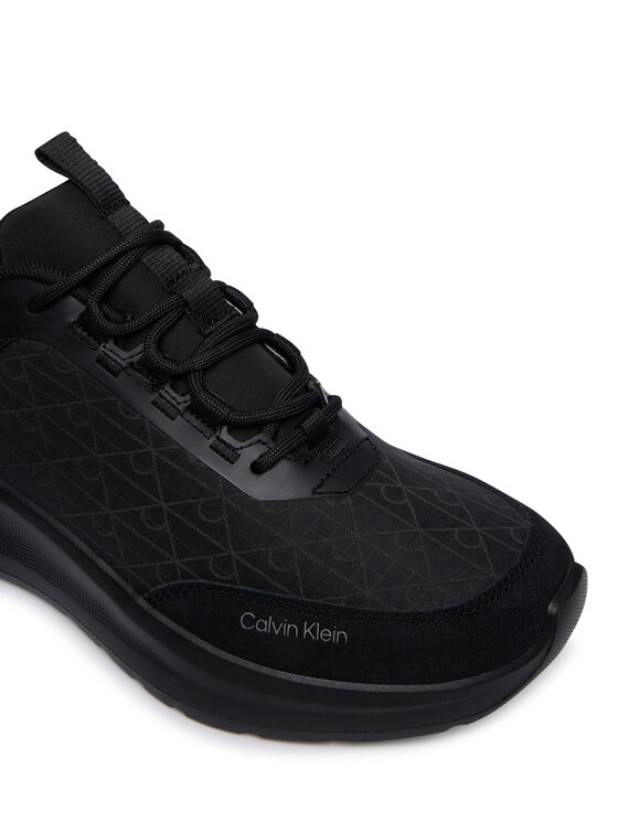Calvin Klein Sneakersy Calvin Klein Light Eva Runn Laceup Aop HW0HW03292 Čierna